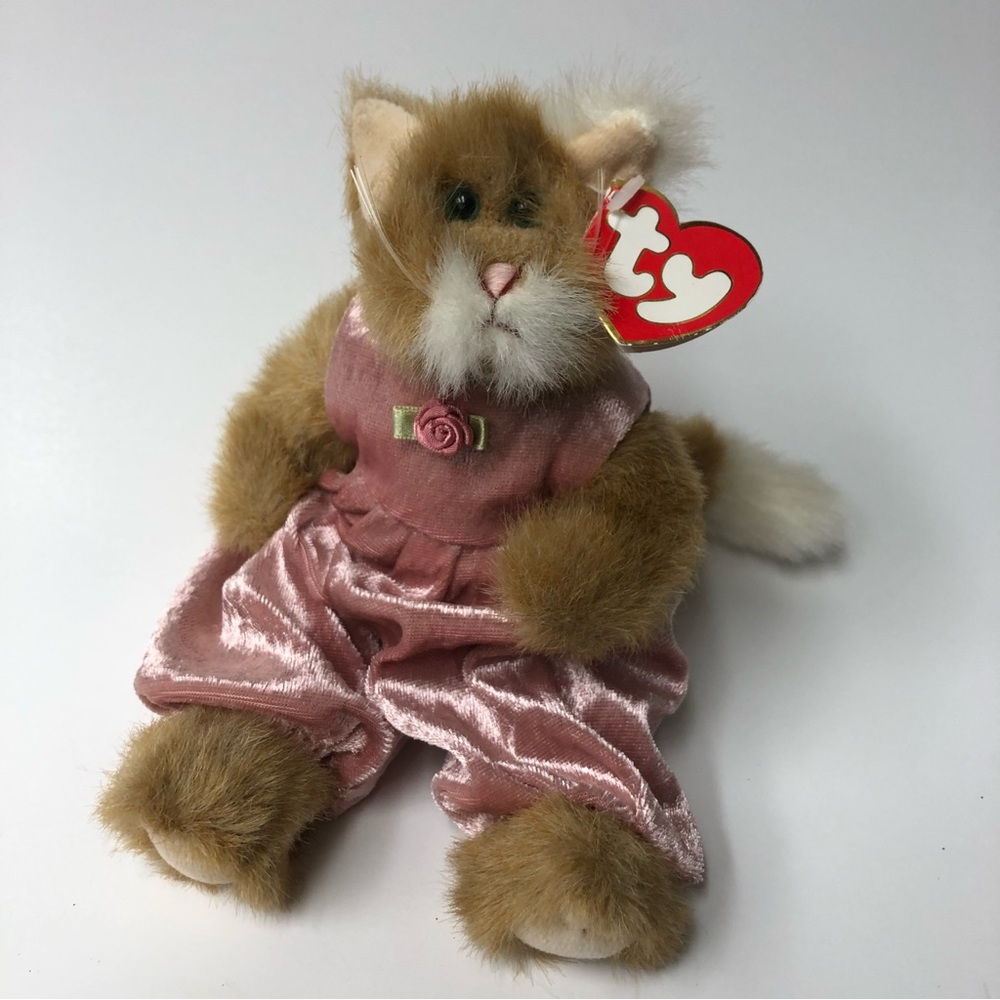 TY The Attic Treasures Collection Pouncer The Cat With Hang Tag Error No Comma